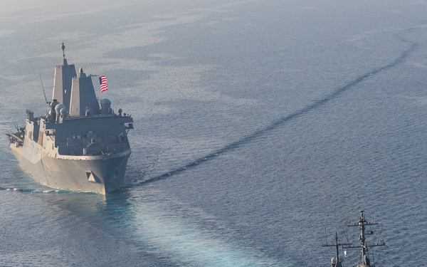 USS Portland Conducts Passing Exercise with INS Hanit