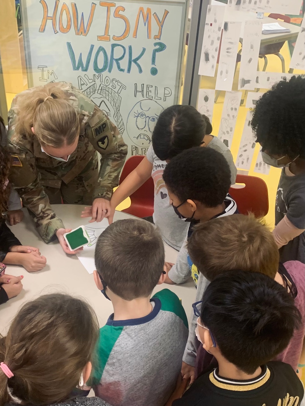 Garrison showcases fingerprints and science at Wiesbaden Elementary