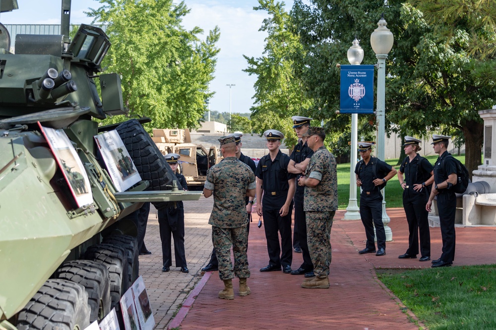 USMC Combat Systems Display at the Naval Academy