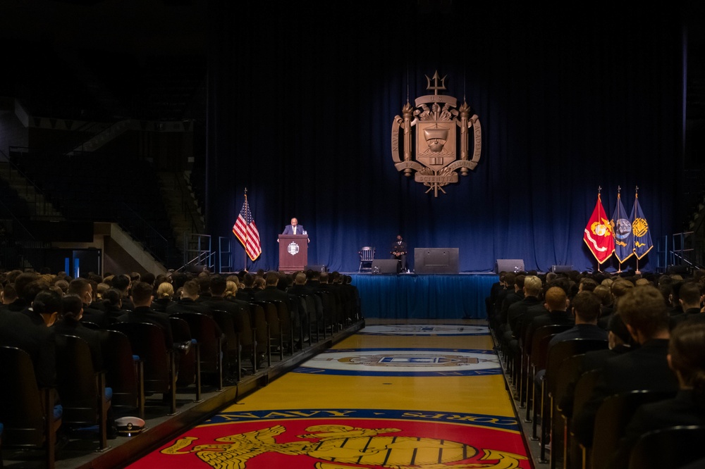 U.S. Naval Academy Forrestal Lecture with Secretary of the Navy Carlos Del Toro