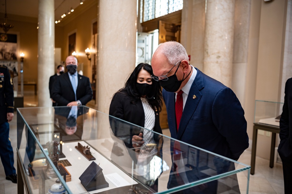 Governor of Louisiana John B. Edwards Participates in a Public Wreath-Laying Ceremony at the Tomb of the Unknown Soldier