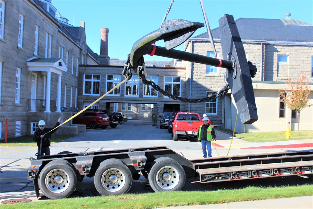 Constellation Anchor Removed From Naval Station Newport For Restoration