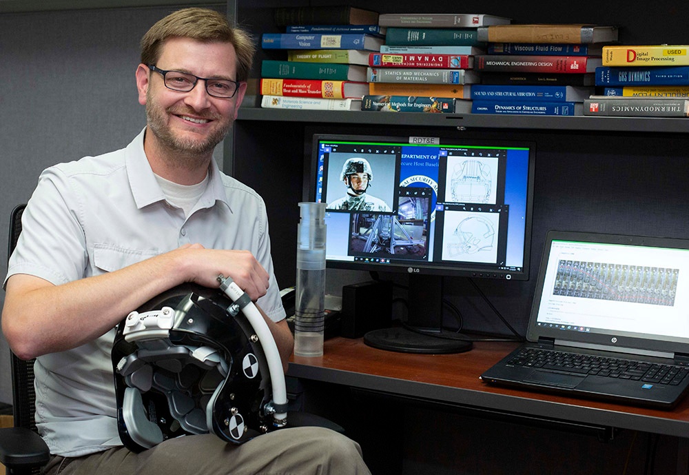 NUWC Division Newport researcher explores how cavitation reduces impact, leading to a new football helmet design