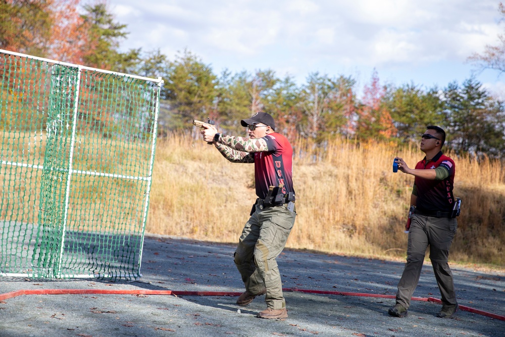 Marine Corps Shooting Team Competes in a United States Practical Shooting Association Match on Quantico