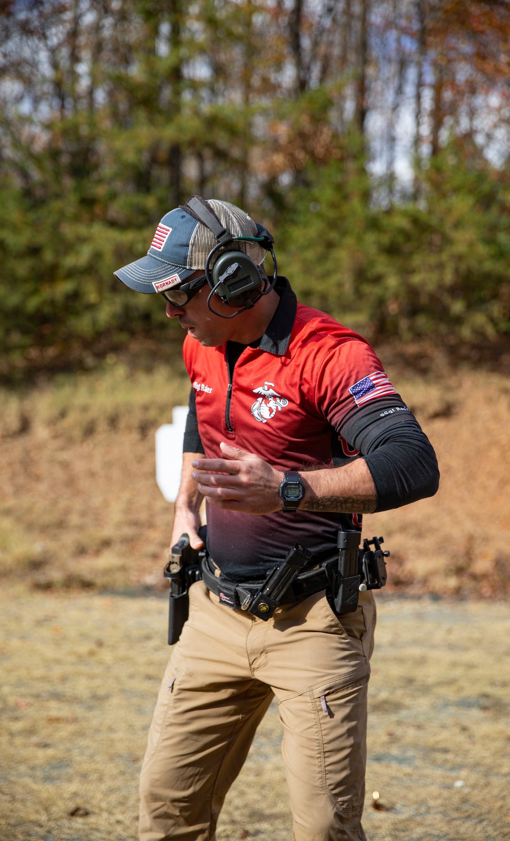 Marine Corps Shooting Team Competes in a United States Practical Shooting Association Match on Quantico