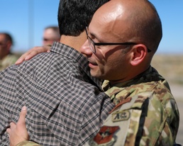 U.S. Lt. Col. Nicholas Ervin Reunites With Afghan Evacuees at Task Force Holloman
