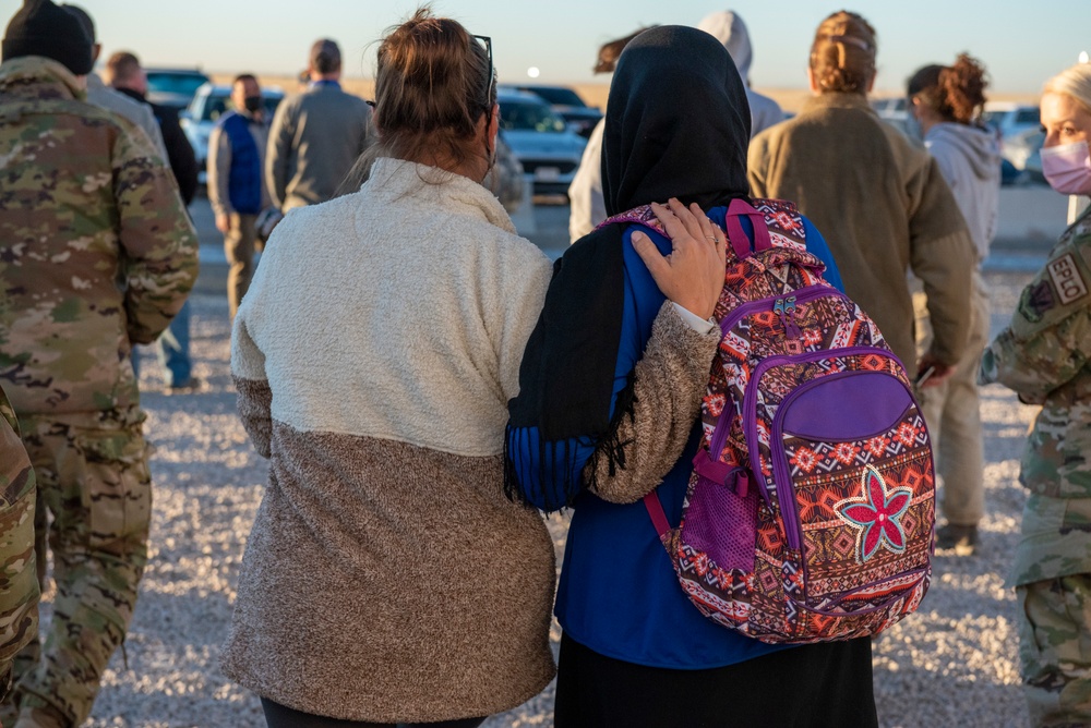 Afghans Depart from Task Force Holloman