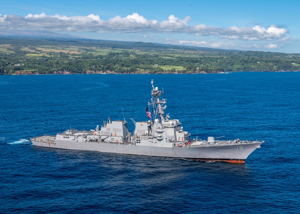 Future USS Daniel Inouye Honors the Islands While Transiting to New Home