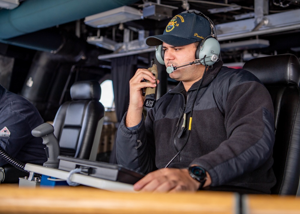 USS Charleston Sailor Stands JOOD Watch