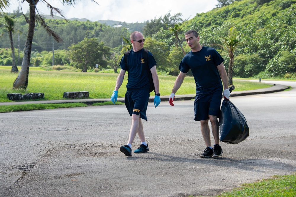 USS Carl Vinson (CVN 70) Conducts Beach Cleanup During Port Visit to Guam