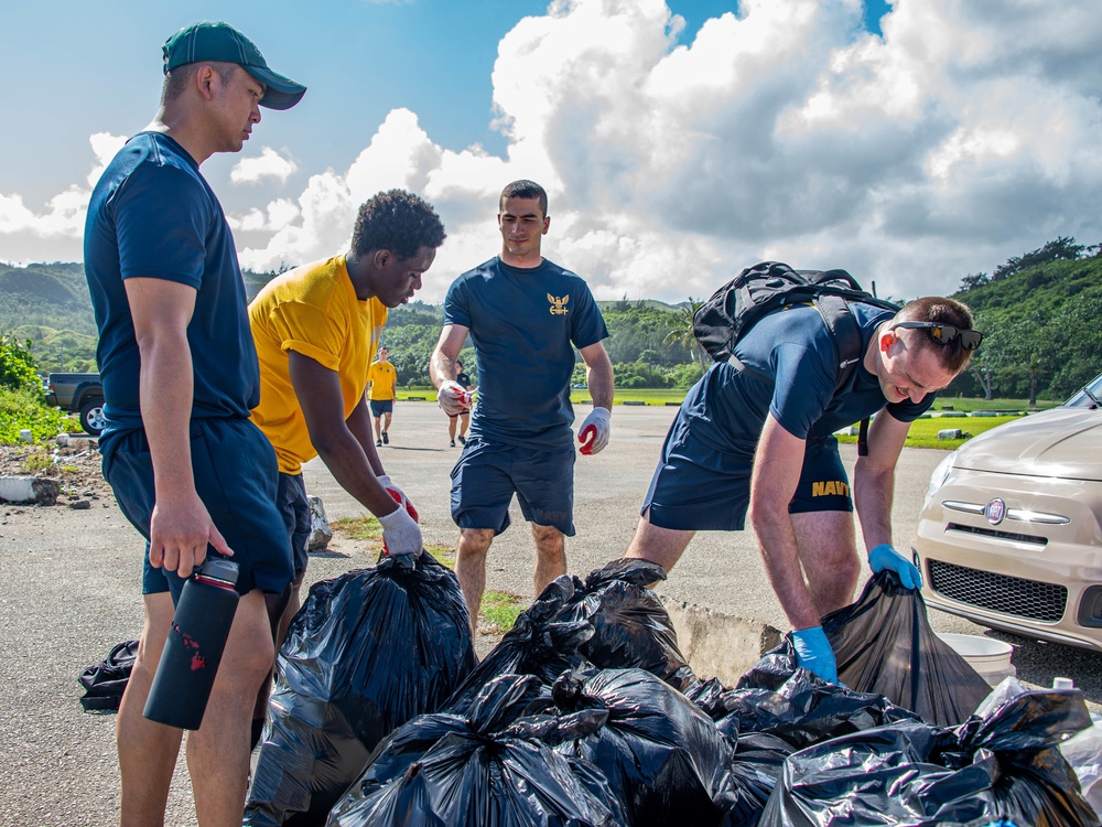 USS Carl Vinson (CVN 70) Conducts Beach Cleanup During Port Visit to Guam