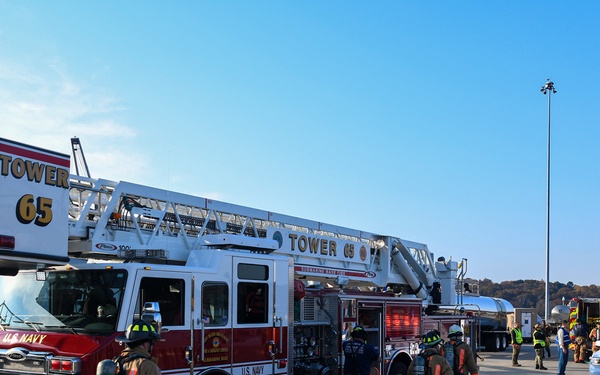 Joint Firefighting Drill Aboard USS Cheyenne