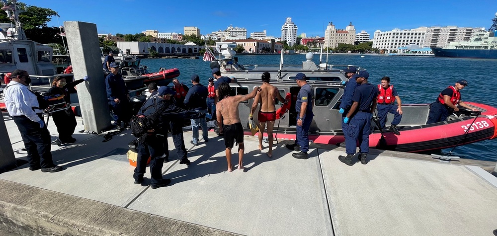 Coast Guard rescues 2 Good Samaritans from strong currents just off Condado beach in San Juan, Puerto Rico, 1 man recovered deceased