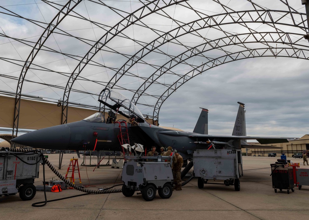 Metal fabrication flight Airmen manufacture, repair F-15E Strike Eagle panels, lines