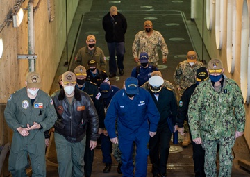 Tri-Party Staff Visits and Tours USS San Antonio