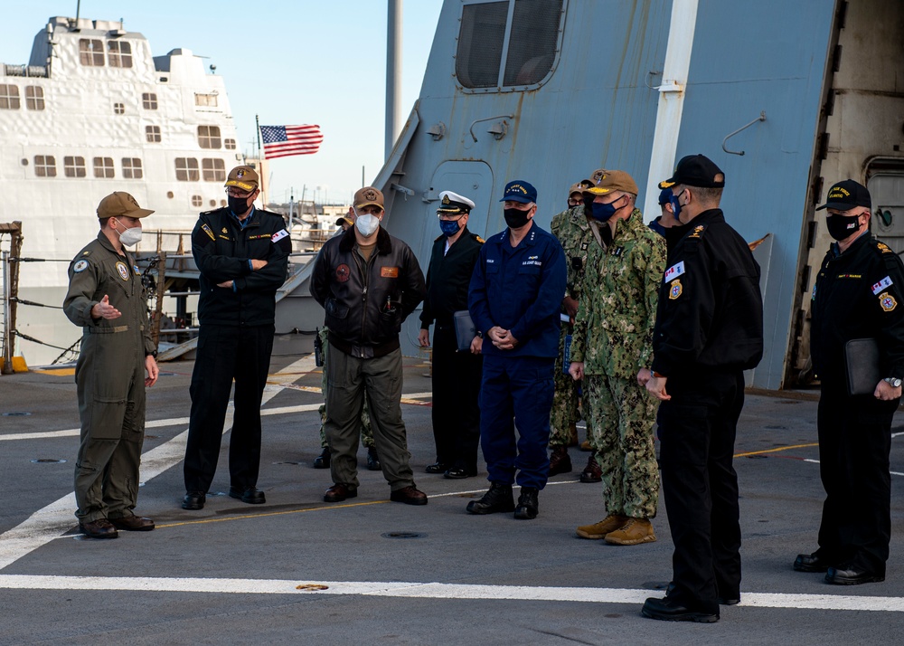 Tri-Party Staff Visits and Tours USS San Antonio