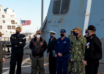 Tri-Party Staff Visits and Tours USS San Antonio