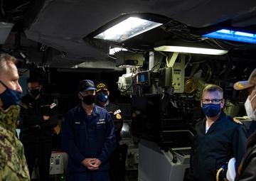 Tri-Party Staff Visits and Tours USS San Antonio