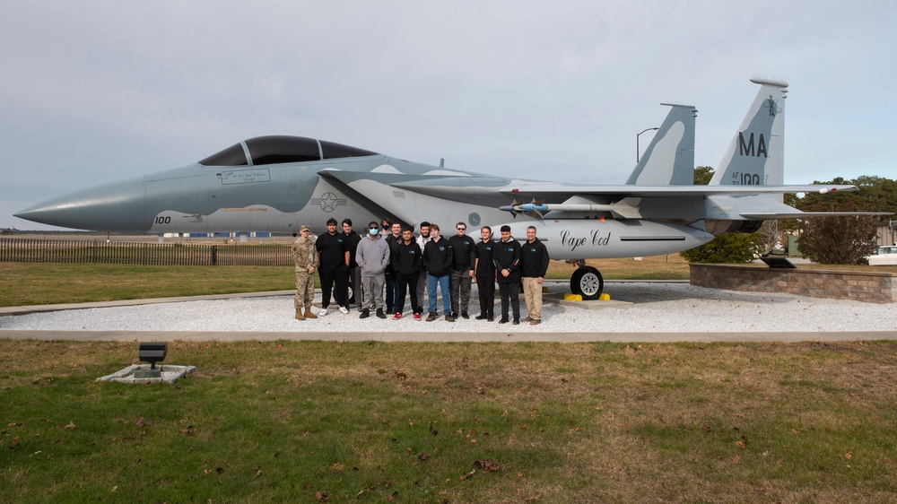 Cape Cod Regional Technical High School students tour 102nd IW