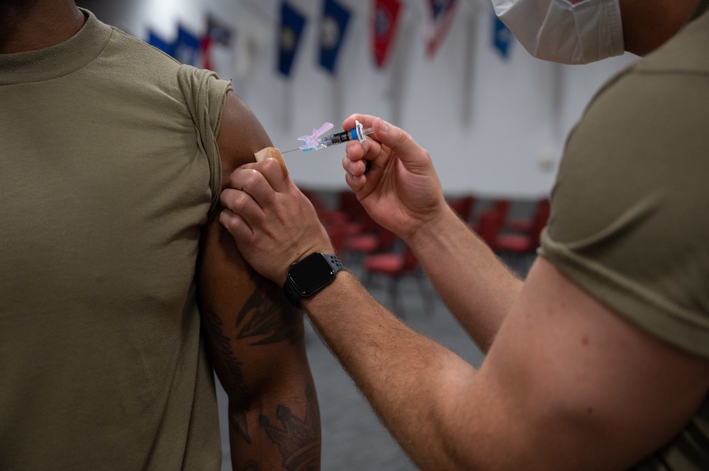 Flu season approaching; Barksdale gets vaccinated