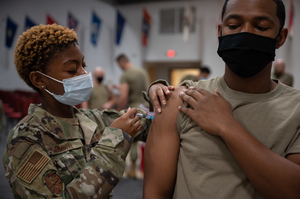 Flu season approaching; Barksdale gets vaccinated