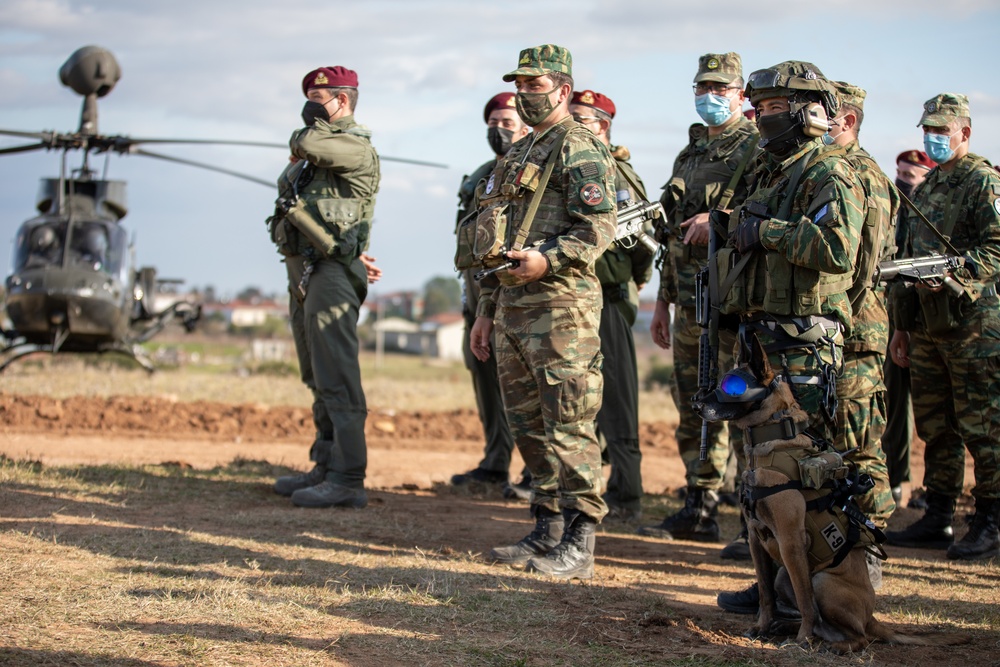 1-16th Infantry Regiment and the Hellenic Army participate in a combined arms live-fire for Olympic Cooperation 2021 at Triantafyllides Camp, Greece