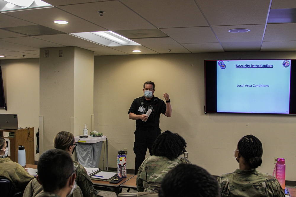 U.S. Air Force Airmen arrive at Benefis Health System in Great Falls, Montana