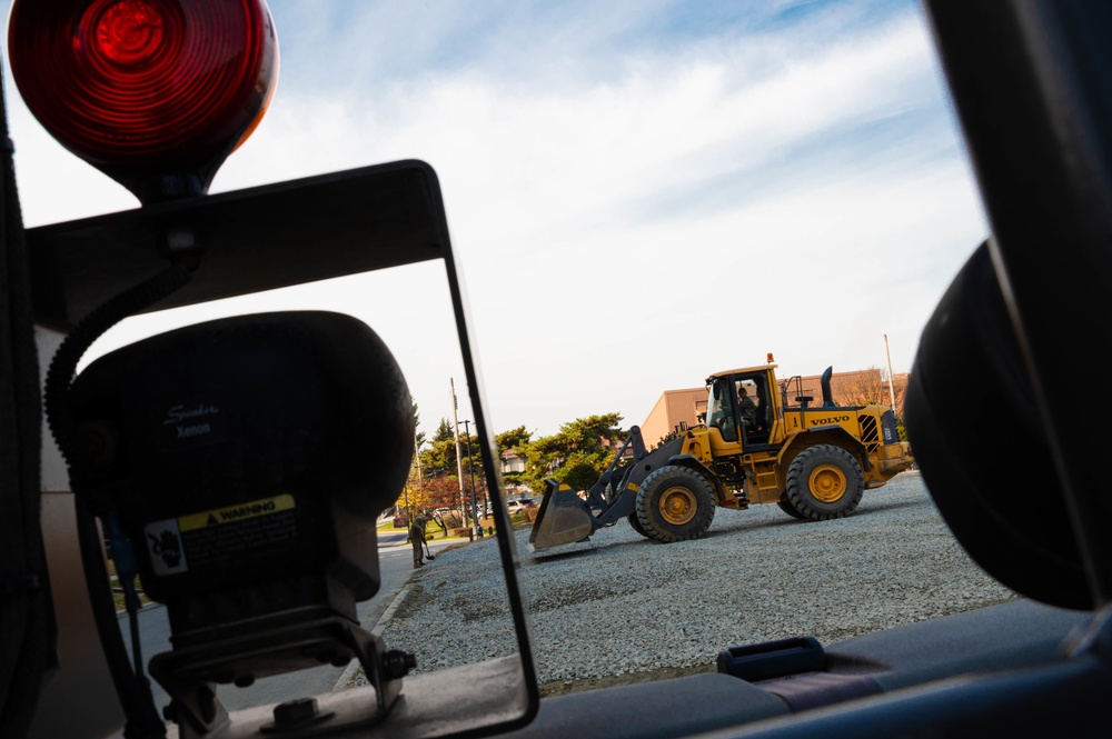 51st CES builds a new parking lot at Osan