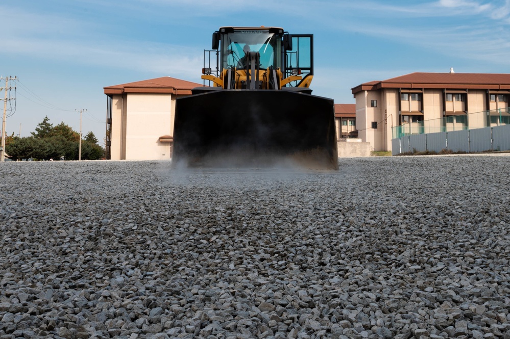 51st CES builds a new parking lot at Osan