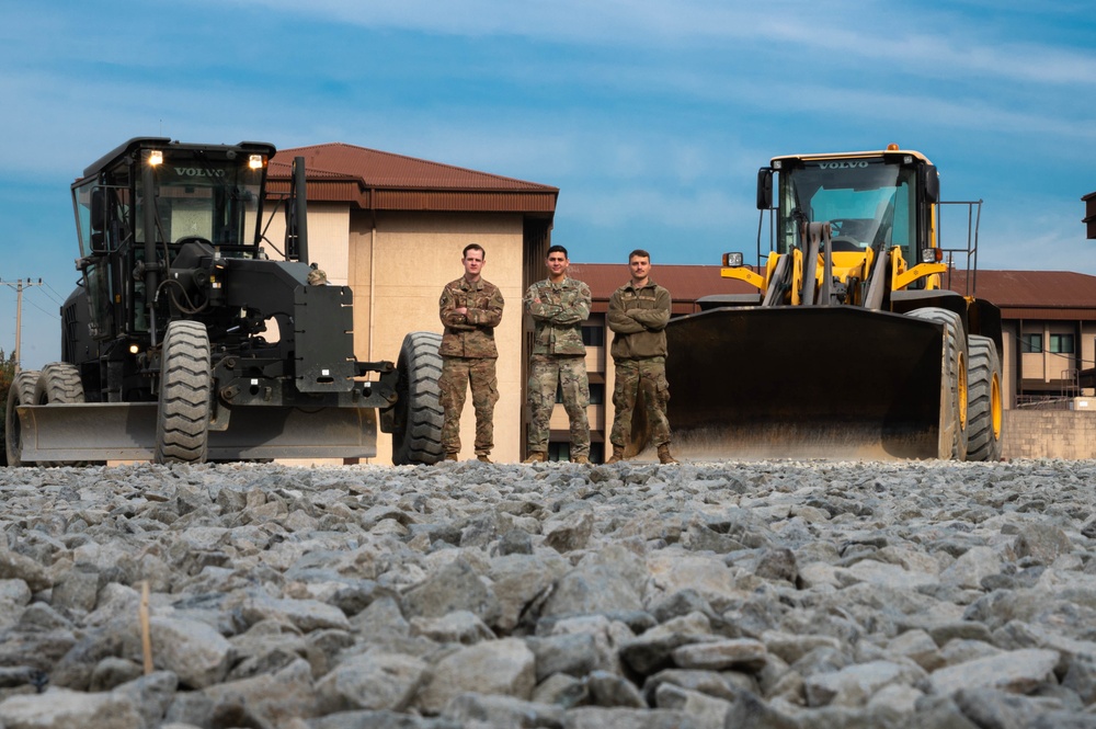 51st CES builds a new parking lot at Osan
