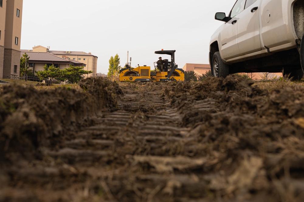 51st CES builds a new parking lot at Osan