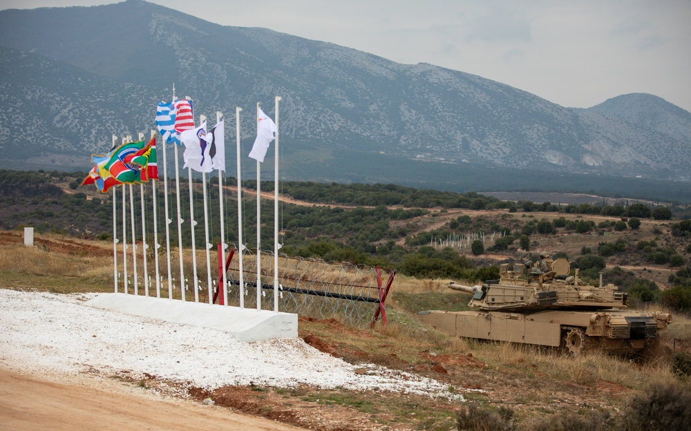 Charlie Company “Bandidos” and the Hellenic Army conduct a joint live-fire as part of Olympic Cooperation 2021 at Triantafyllides Camp, Greece