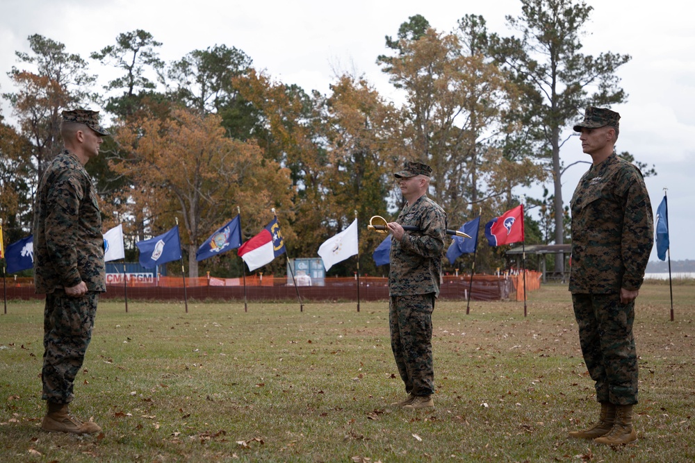 2nd Marine Logistics Group change of charge ceremony
