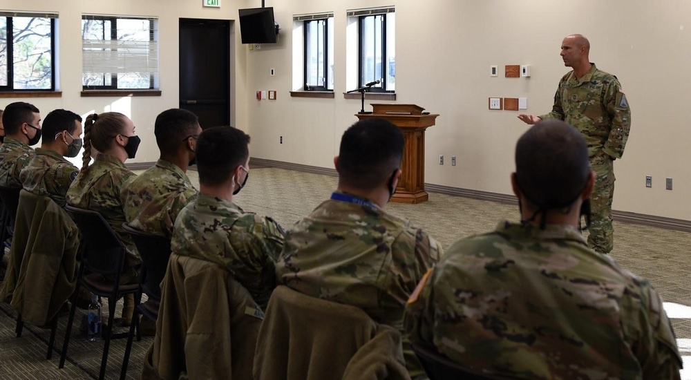 CMSgt. Bentivegna visits Buckley