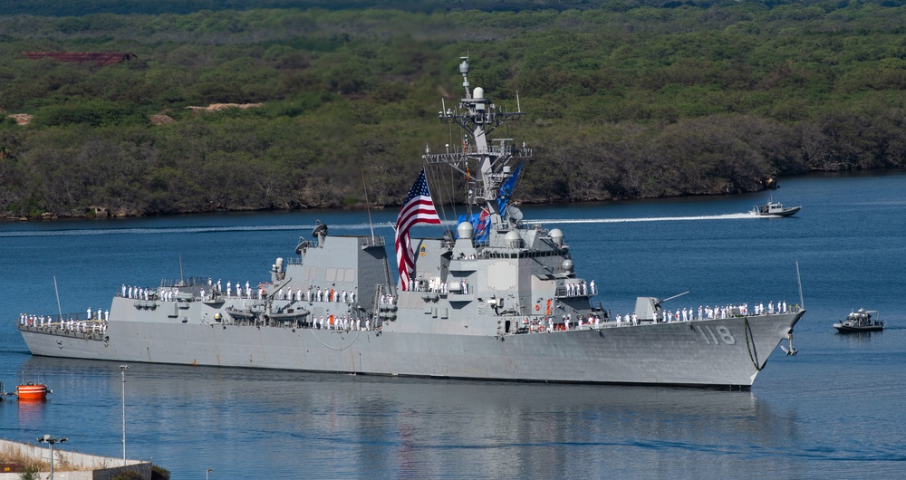 PCU USS Daniel Inouye Arrives at Pearl Harbor