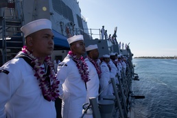 Future USS Daniel Inouye Comes Home