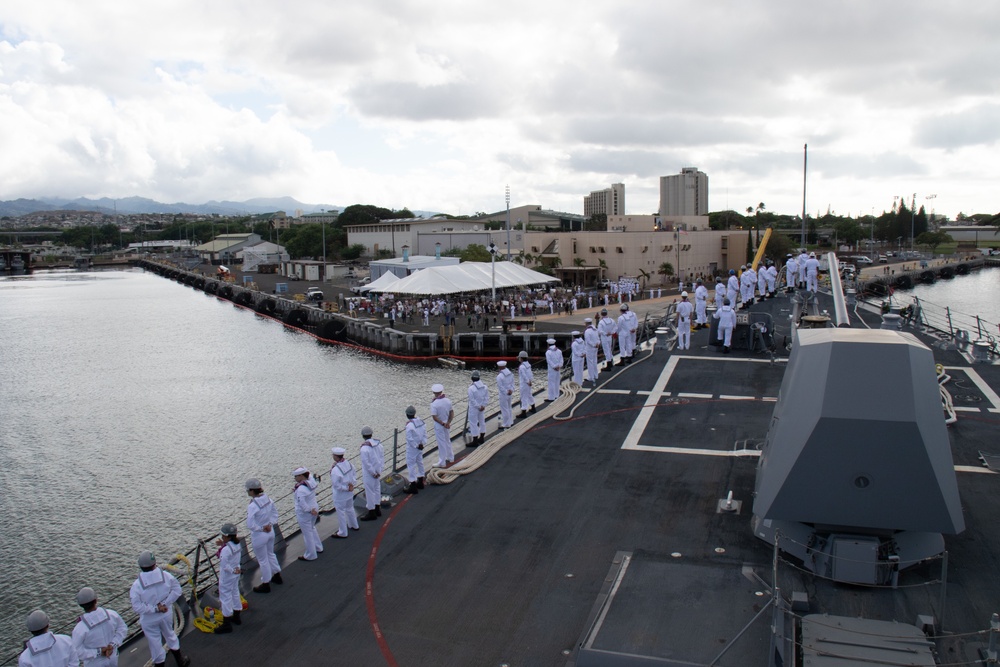 Future USS Daniel Inouye Comes Home