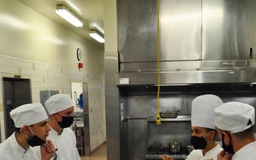 TRACEN Petaluma Culinary Specialist Students sample food for quality control