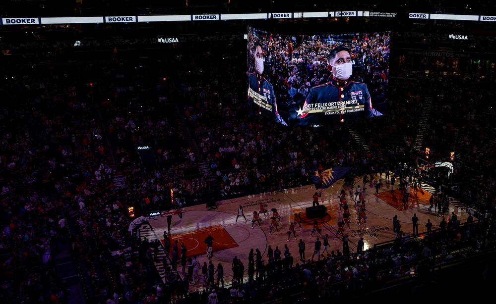 Phoenix Suns On Court Oath of Enlistment