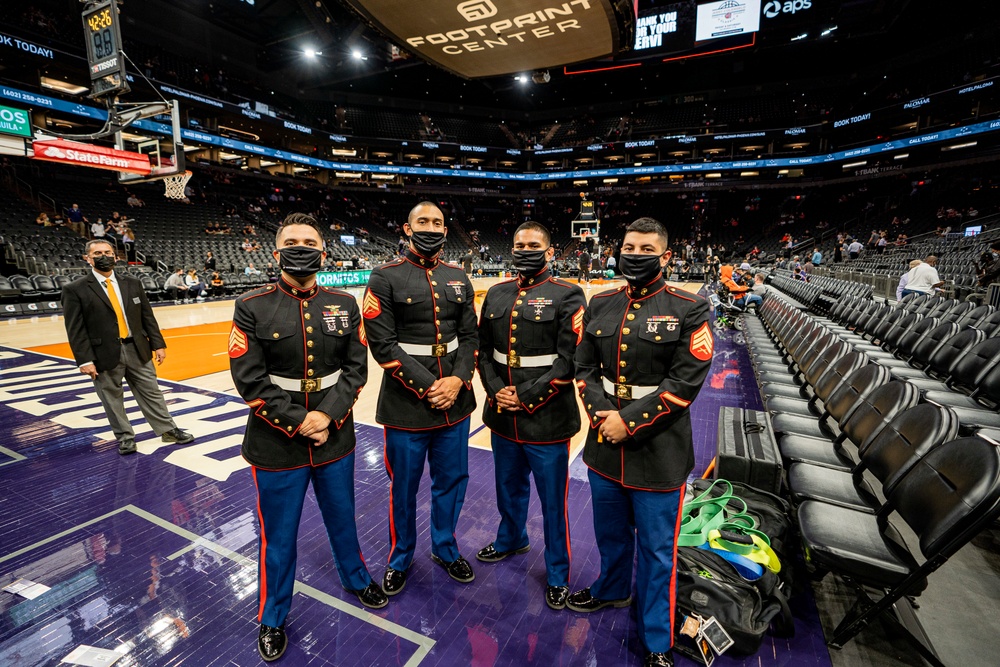 Phoenix Suns On Court Oath of Enlistment