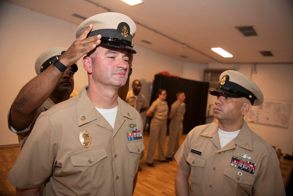 Chief Petty Officer Pinning Ceremony at Camp Lemonnier
