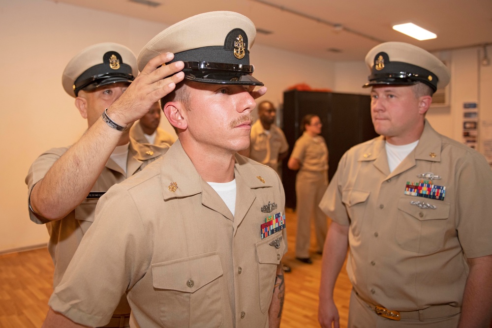 Chief Petty Officer Pinning Ceremony at Camp Lemonnier