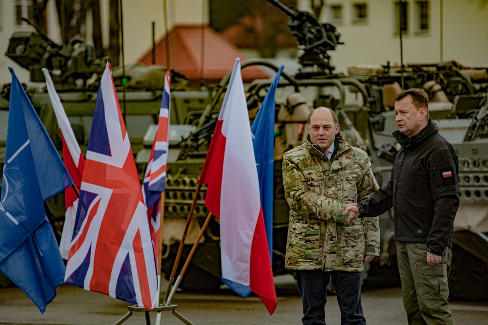 United Kingdom and Polish defense leaders visit NATO live-fire exercise