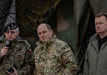 United Kingdom and Polish defense leaders visit NATO live-fire exercise