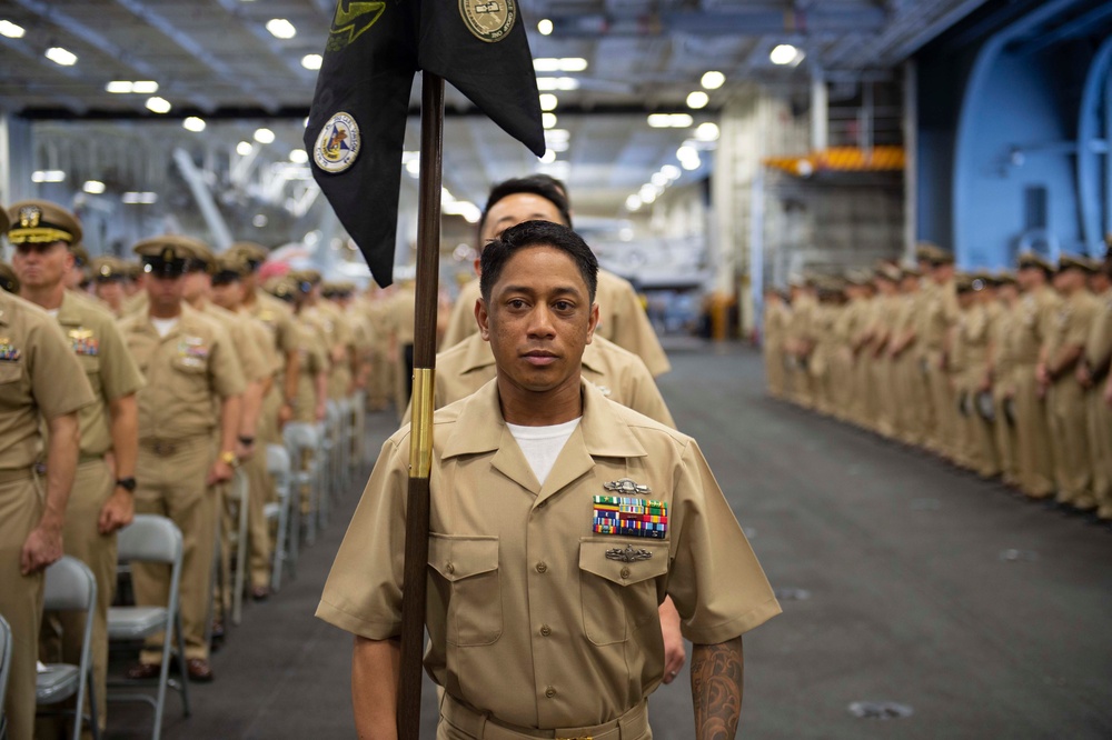 USS Carl Vinson (CVN 70) Conducts Chief Pinning Ceremony