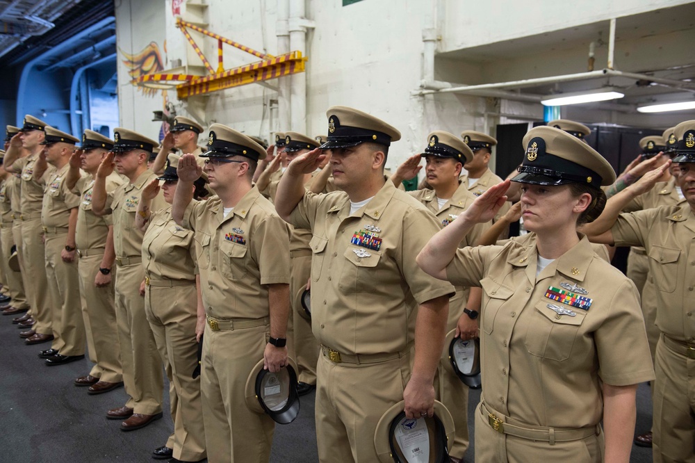 USS Carl Vinson (CVN 70) Conducts Chief Pinning Ceremony