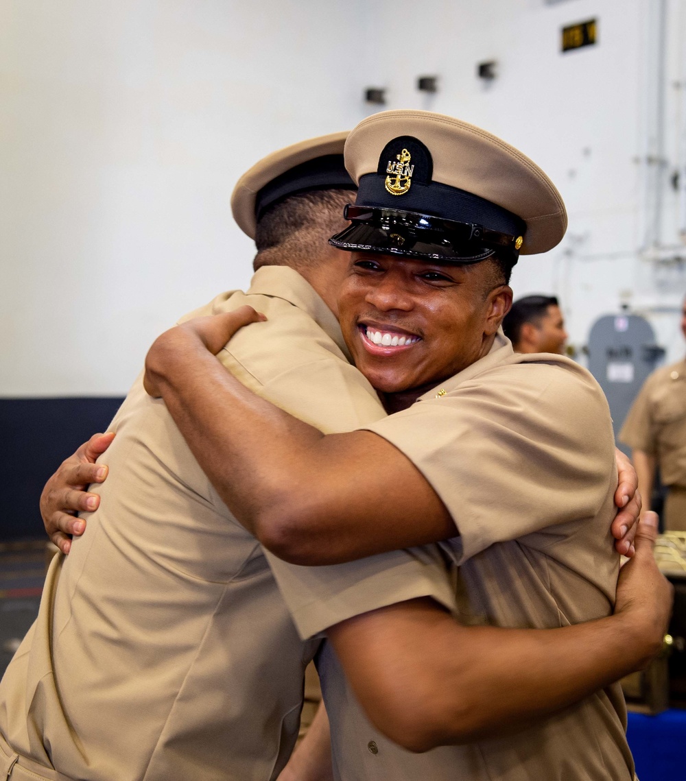 USS Carl Vinson (CVN 70) Conducts Chief Pinning Ceremony