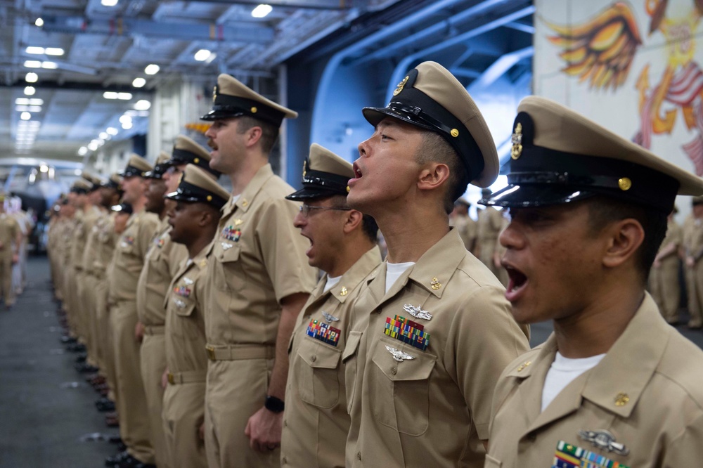 USS Carl Vinson (CVN 70) Conducts Chief Pinning Ceremony