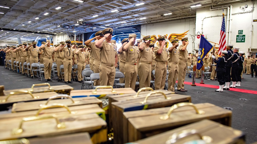 USS Carl Vinson (CVN 70) Conducts Chief Pinning Ceremony