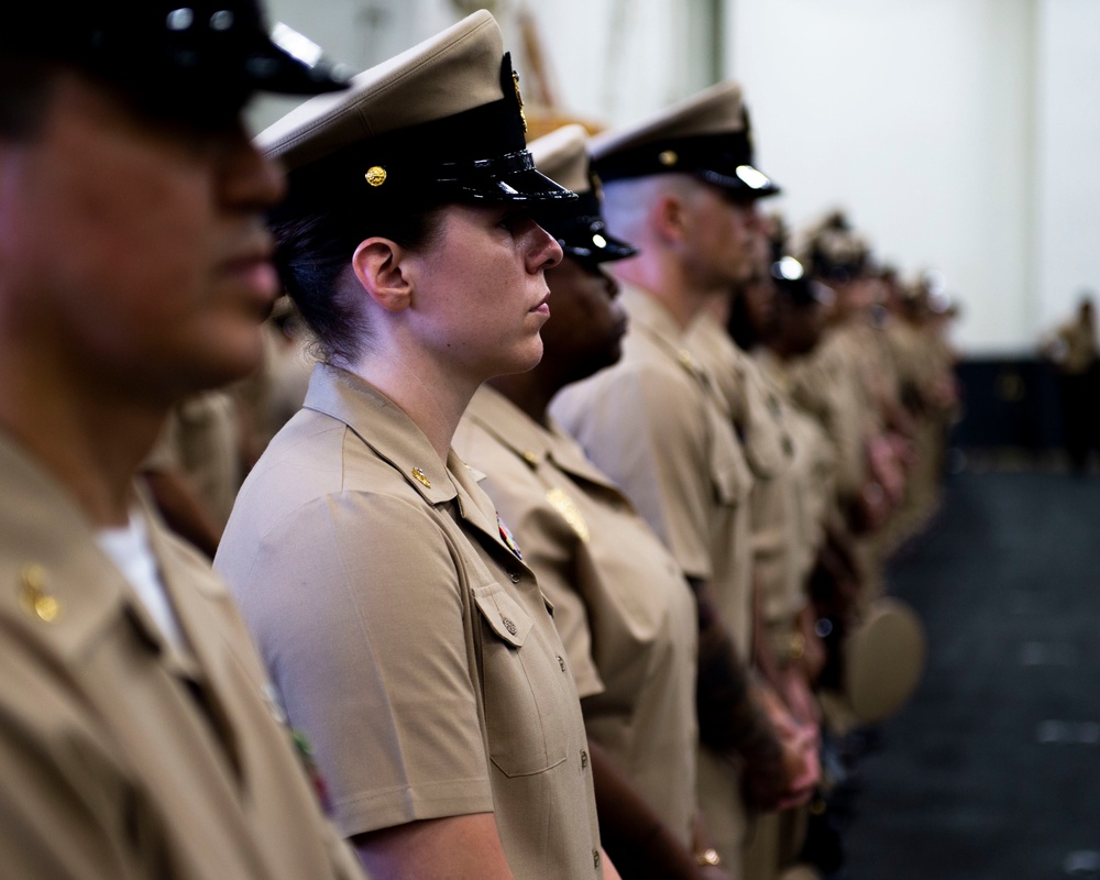 USS Carl Vinson (CVN 70) Conducts Chief Pinning Ceremony